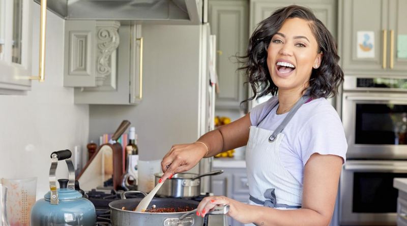 Chef Ayesha Curry with Ayesha Curry Cookware